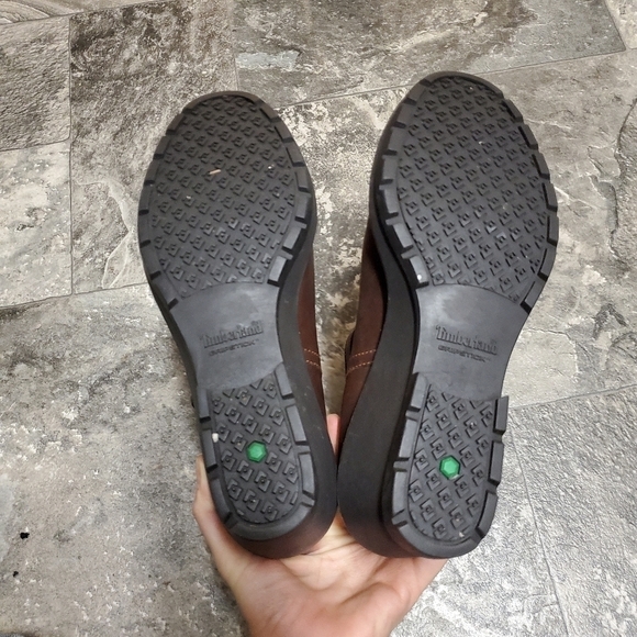 Timberland Kellis Brown Nubuck Suede Leather Wedge Chelsea Ankle Boots Booties - Picture 7 of 9